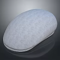 Gray Oval Soft Cushion with Plush Fabric for Home Comfort Use