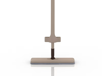 Long Handle Flat Mop For Efficient Home Floor Cleaning With Durable Design 3d model