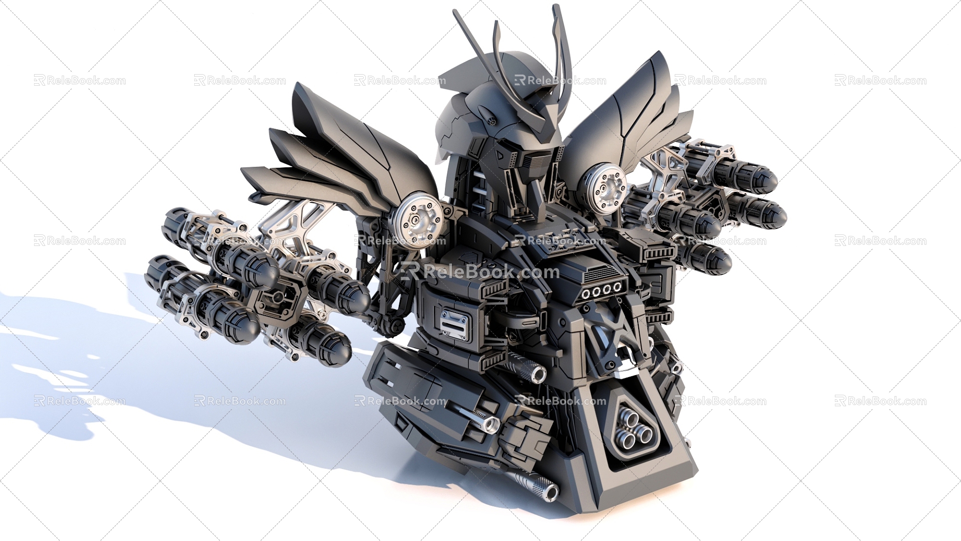 Mecha Warrior Mechanical Assembly 3d model