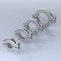 KF Clamp Hinge Clamp Pipe Lock KF10-16 KF25 KF40 KF50 3d model