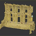 Detailed Ancient Architecture Model Featuring Columns Arches and Ruined Walls Structure 3d model