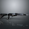 Modern Tactical Sniper Rifle With Black White Body Scope And Design Details