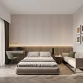 Apartment Single Double Room 3d model