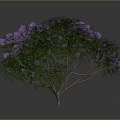 Vibrant Plant Featuring Purple Flowers Lush Green Leaves And Brown Branches