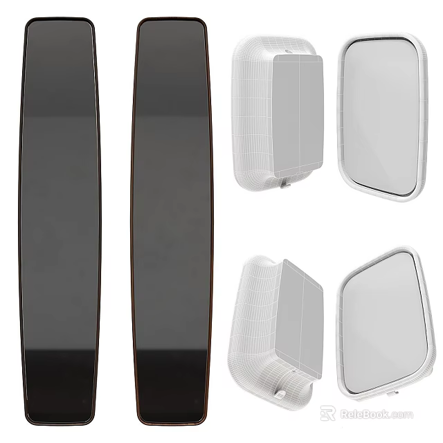Modern Mirror Designs In Black And White Framed Sleek Styles For Home 3d model 