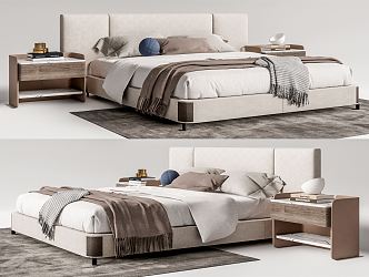 Modern Double Bed 3d model