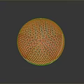 Orange Mesh Ball as Practical Living Supply with Textured Surface and Round Shape 3d model