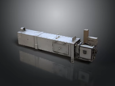 Stainless Steel Industrial Equipment With Mechanical Components And Control Panel 3d model