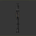 Futuristic SciFi Weapon with Metallic Barrel Advanced Grip and Modern Design