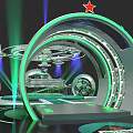 Trend flash shop interactive device clock-in device 3d model