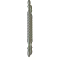 Elegant Metal Handle Featuring Twisted Design And Decorative Double Bar Structure