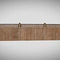 Rustic Stone And Wood Fence With Decorative Lattice Top And Panel Design Details