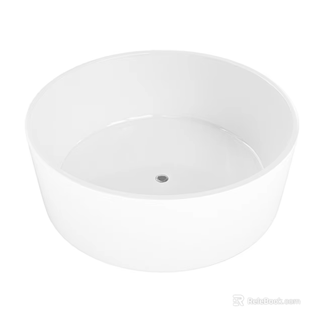 Modern Bathroom Ensemble With White Round Ceramic Countertop Basin And Sleek Design 3d model