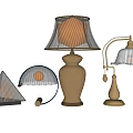 Various Styles Retro Design Table Lamps With Metal Base And Decorative Shades