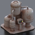 Industrial Tank Chemical Tank Industrial Controller Industrial Equipment 3d model