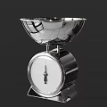Stainless Steel Commercial Scale Featuring Round Dial And Silver Metal Bowl