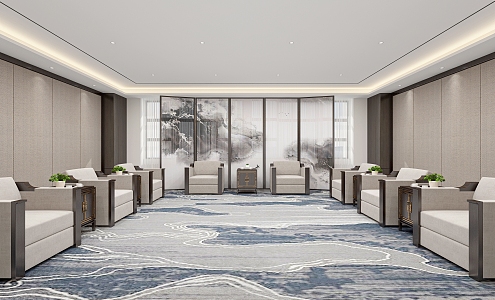 New Chinese Reception Room 3d model