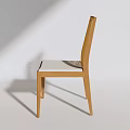 Modern Leisure Chair With Wooden Frame Rattan Backrest And White Cushion
