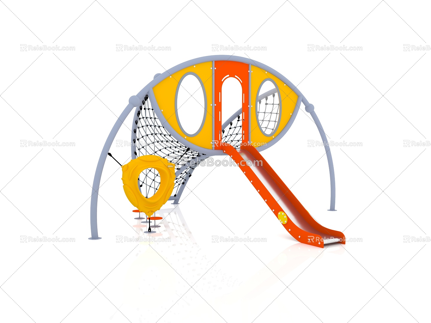 Kids Crawl Outdoor Climbing Slide Outdoor Climbing Kids Climbing Slide Slide 3d model