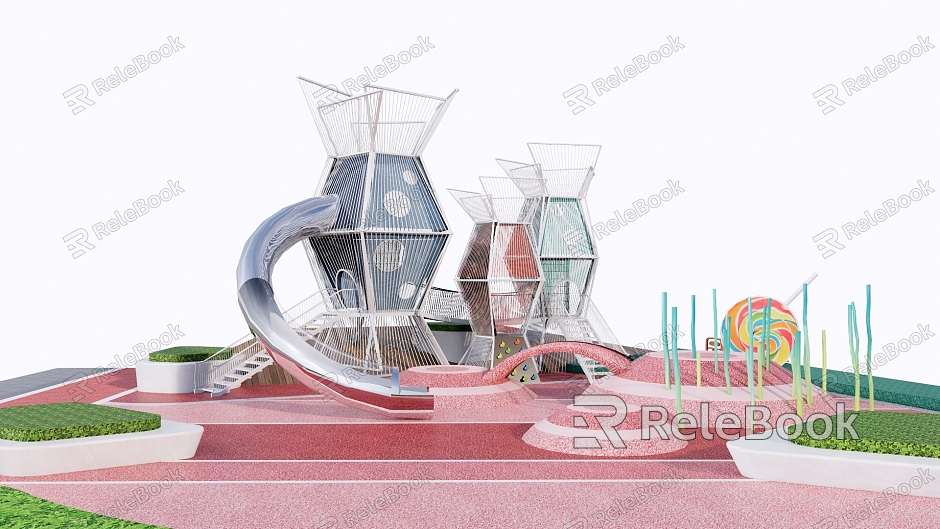 Modern children's play area rides model