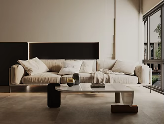 Three-seat sofa 3d model