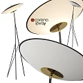 Modern Tripod Floor Lamp With Circular White Shade And Metal Stand Design