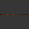 Red Long Staff Weapon With Textured Body And Metal Tip