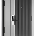 Three Modern Security Doors With Different Panel Designs And Secure Locks