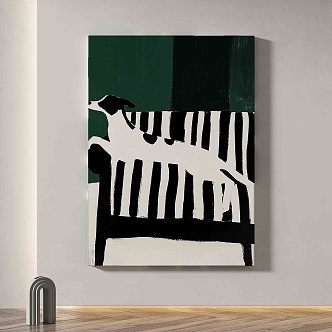 Modern minimalist abstract decorative painting 3d model