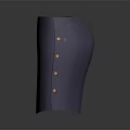 Elegant Purple Slim Fit Skirt With Side Button Details And Slit Design