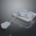 Modern White Daily Living Organizer With Connecting Cable And Compact Design