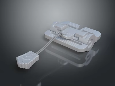 Modern White Daily Living Organizer With Connecting Cable And Compact Design 3d model
