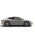 White Porsche Sports Car With Modern Sleek Exterior And Alloy Wheels