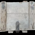 Vintage Wooden Storage Box With Worn Surface Metal Latch And Wooden Handles
