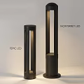 Modern Outdoor LED Lights With Cylindrical Design And Illuminated Black Structure