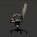 Light Pink Office Chair With Velvet Fabric Armrests And Swivel Base