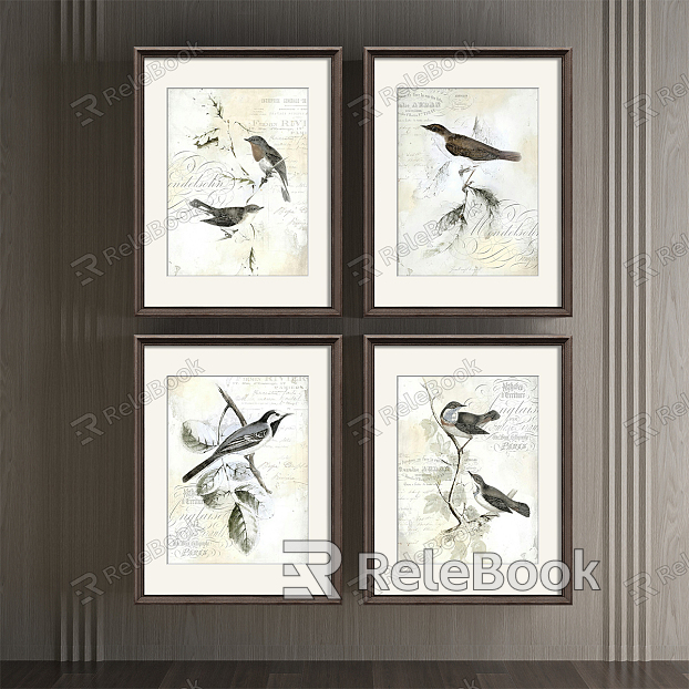 American Animal Painting Restaurant Animal Bird Painting Decorative Painting model