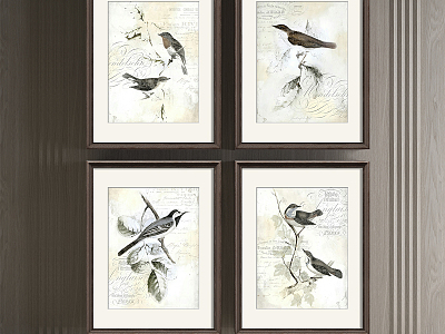 American Animal Painting Restaurant Animal Bird Painting Decorative Painting model