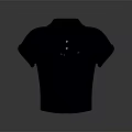Stylish Dark Blue Polo Shirt With Short Sleeve Collared Design And Buttons