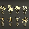 Decorative Zodiac Signs Wall Decor With Astrological Symbols And Names