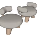 Single Sofa Chair Casual Chair Sheep Sofa Decorative Sofa 3d model