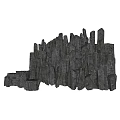 Stone Wood Decorative Columns And Blocks With Natural Textured Surfaces