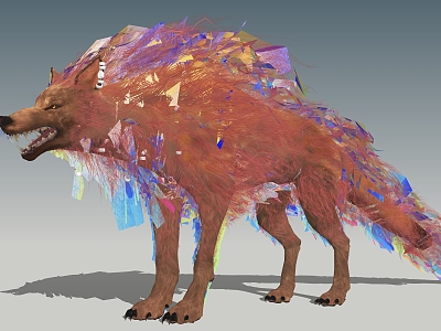 Wolf Red Hair Wolfhound model