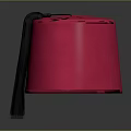 Stylish Red Fashionable Hat with Black Band Around Edge Modern Design Accessory
