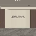 Song style front desk background wall simple background wall front desk reception area background wall company front desk background wall 3d model