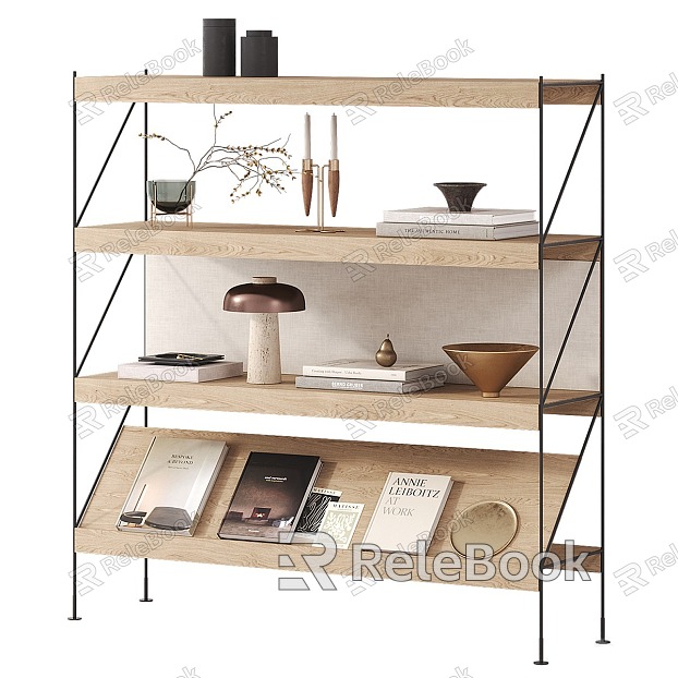 Modern Storage Rack Decorations Ornaments Vase Flower Vase Ornaments Book Combination model