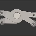 Modern White Furniture Casters With Rolling Wheels And Connecting Structure