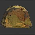 Tactical Camouflage Helmet with Yellow Brown Camo Design for Outdoor Activities