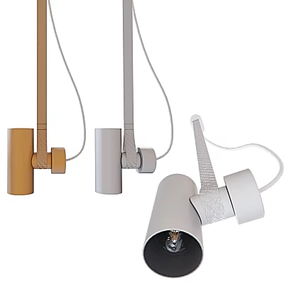 Modern Minimalist Pendant Lights With Cylindrical Shape And Different Color Finishes 3d model