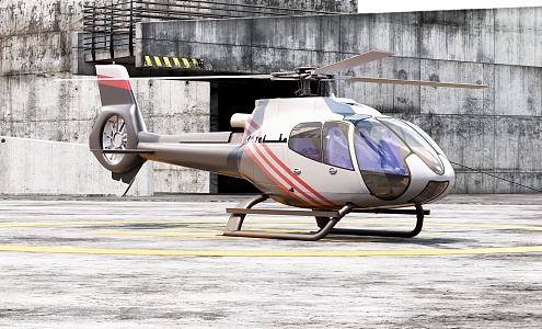 Modern Helicopter 3d model